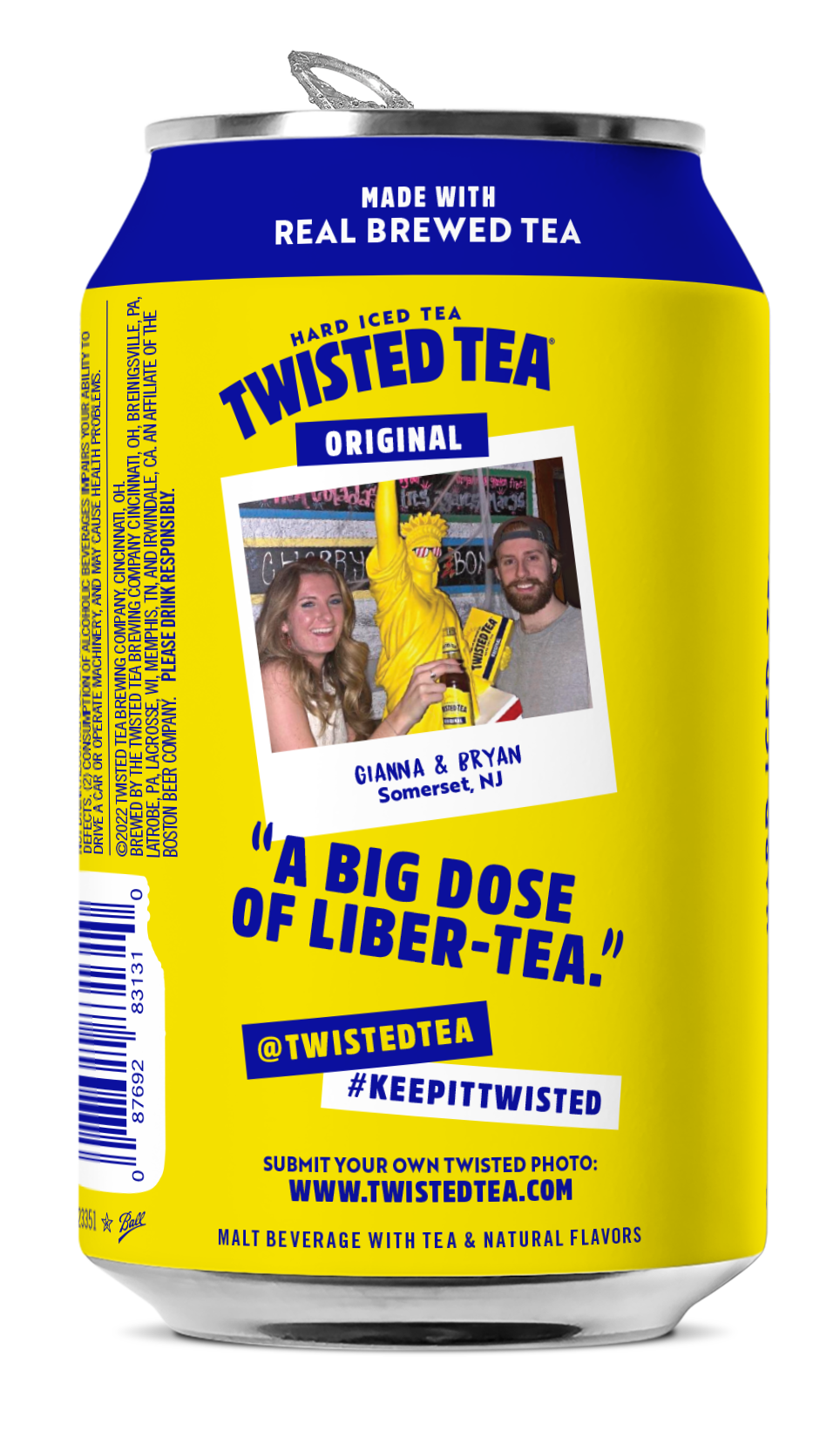 Twisted tea back label